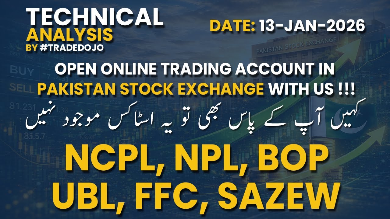 NCPL, NPL, BOP, UBL, FFC, SAZEW - Buy/Sale Technical Levels by @TradeDojo  #psx  #gold  #trader