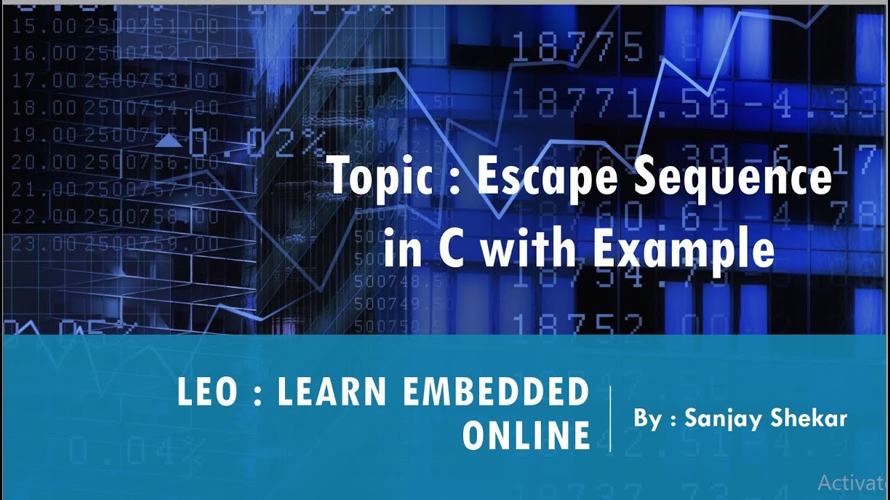 LEO : Escape Sequence in C with Example