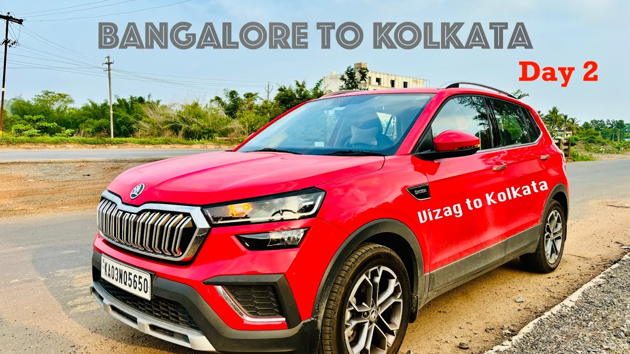 Ep2- Bangalore to Kolkata Road Trip - Day2 |Vizag to Kolkata by car| Surprise Visit |SKODA KUSHAQ