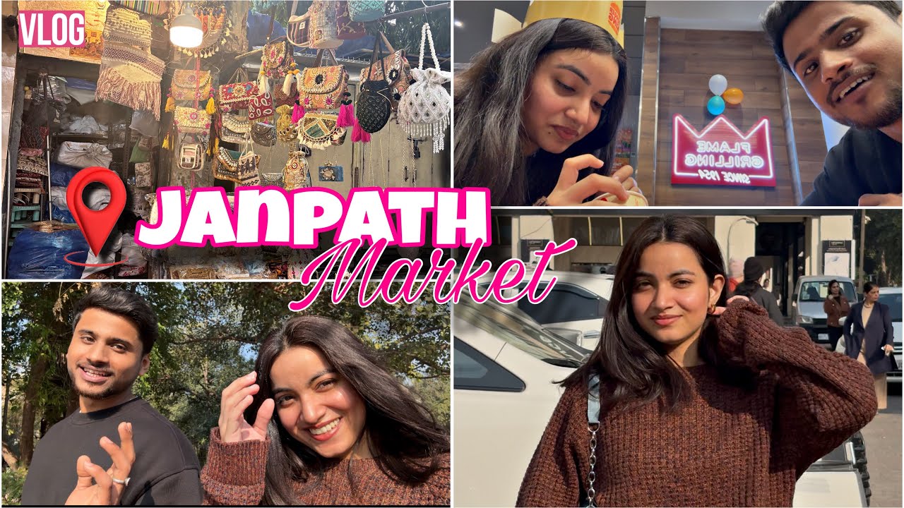 Exploring Janpath Market Delhi🛍️✨| Budget Shopping & Café Hopping⭐️