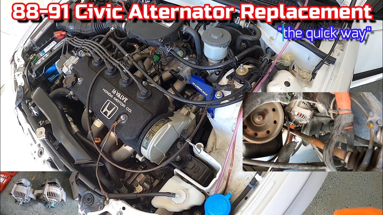 '88-'91 Civic Alternator Replacement | Quickest Method