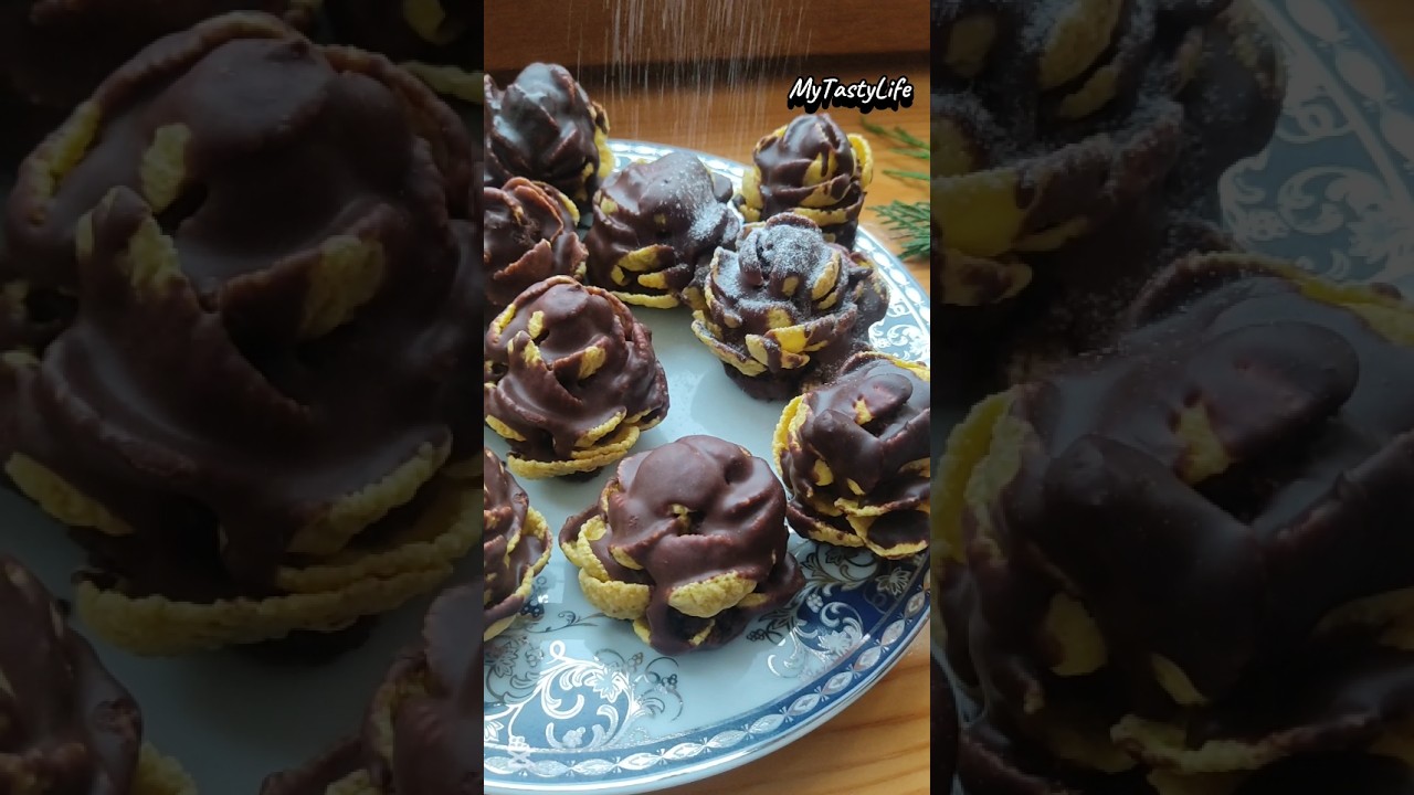 #chocolatedessert #cornflakescookies#reels #tasty #food #sweet #shortvideo #shorts #fy #viralshorts