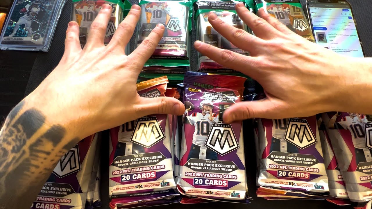 ASMR Can I Make My Money Back Opening Football Cards Challenge 2022 Mosaic Hanger Pack Unboxing