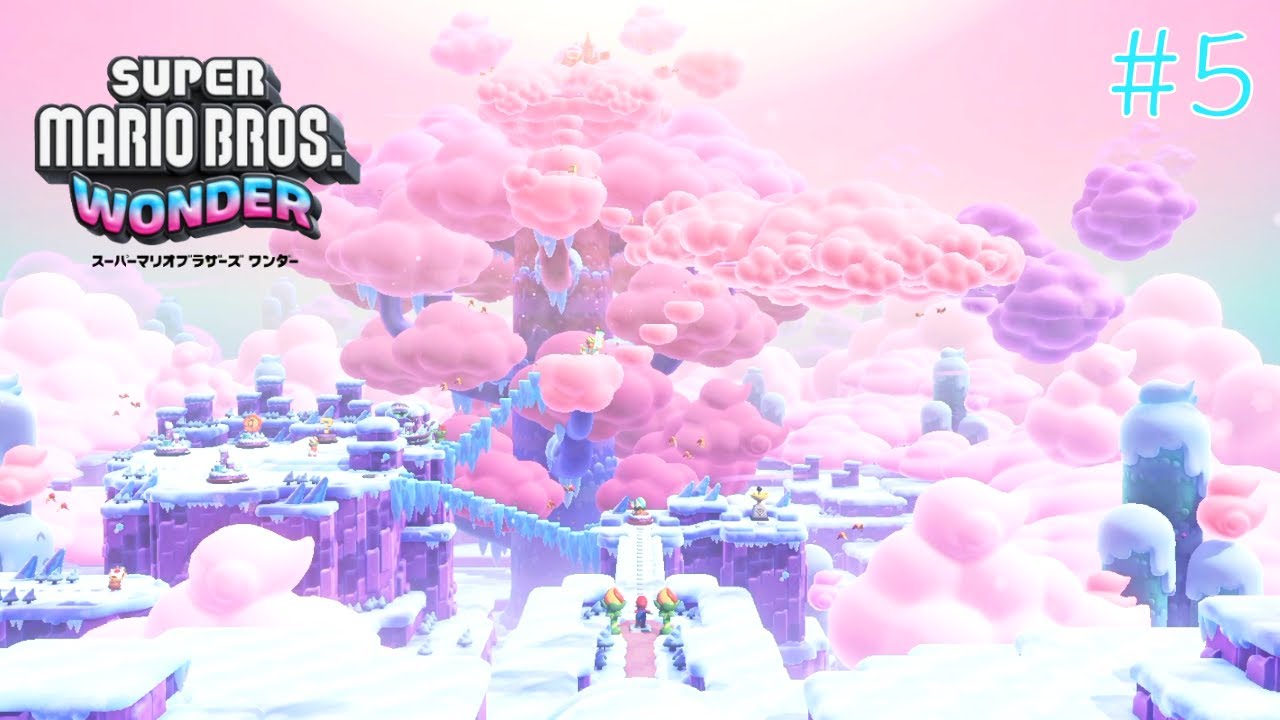 【マリオワンダー】 Part_5 雪と雲のステージが綺麗すぎた！