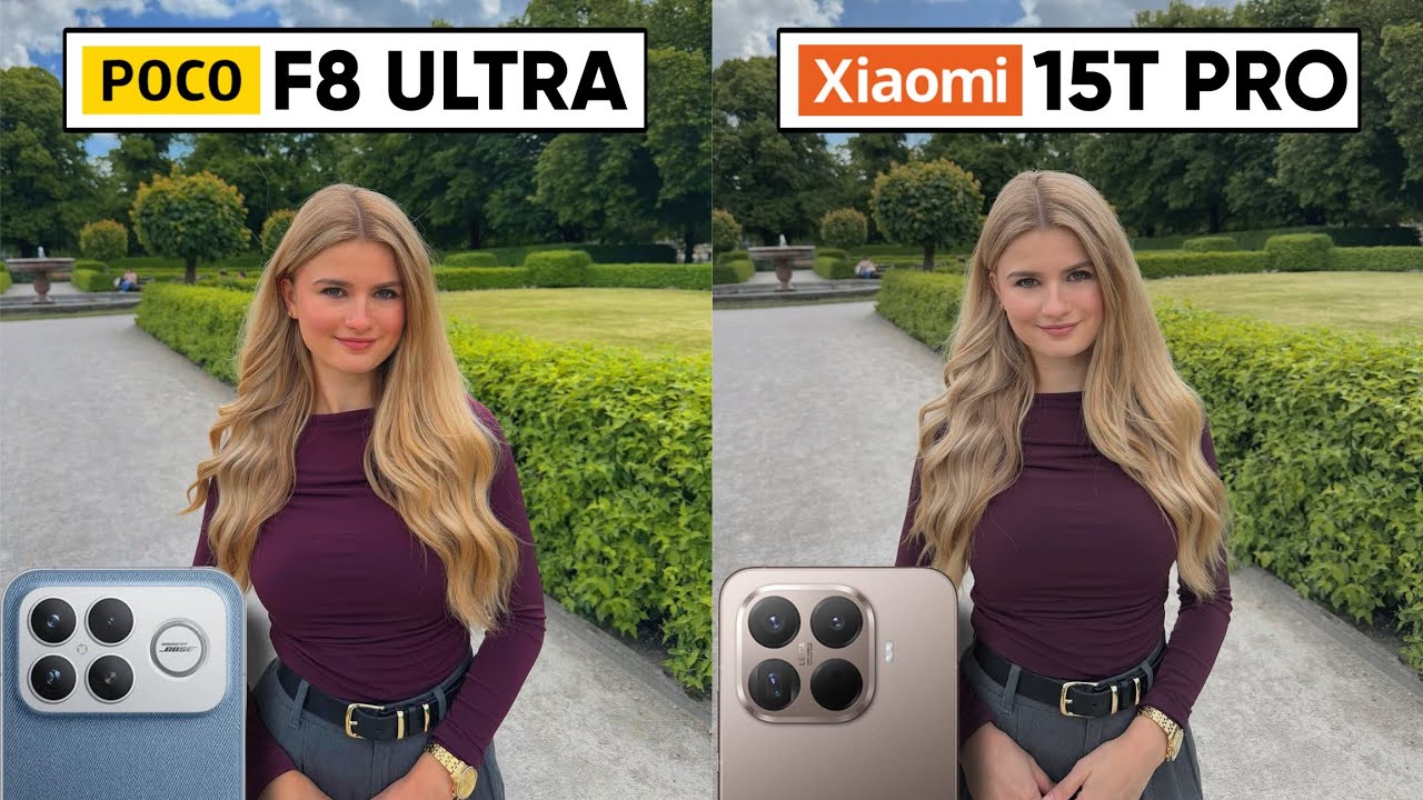 Сравнение тестов камер Poco F8 Ultra и Xiaomi 15T Pro