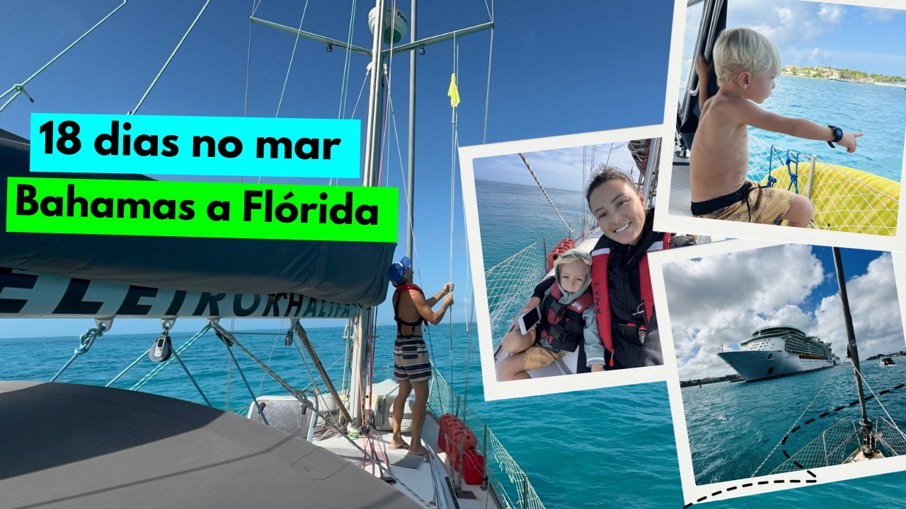 #42 18 DIAS NO MAR: Finalmente chegamos aos Estados Unidos de veleiro! ⛵🇺🇸