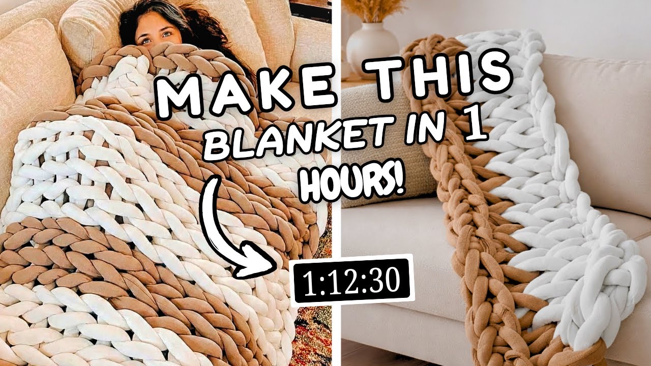 DIY Огромное Облачное Плед | Пошаговое Руководство с Трубчатой Пряжей для Начинающих