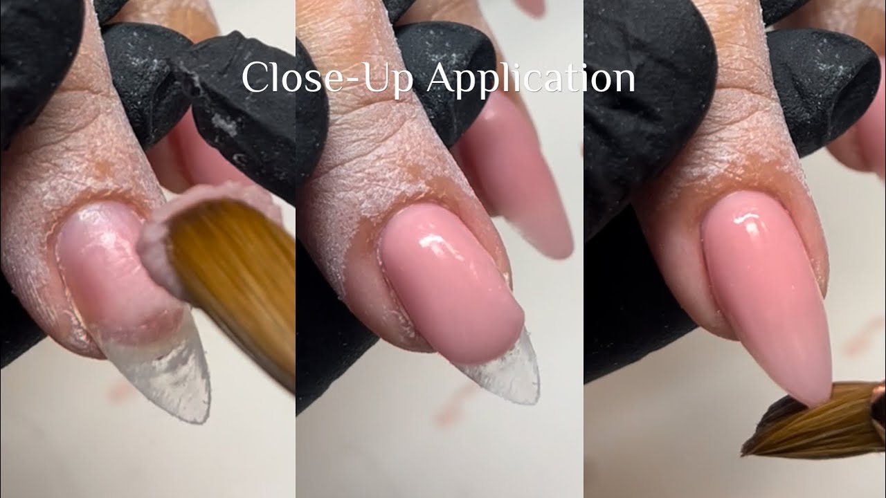Close Up Nail Application ✨ | Satisfying Nail Application | Almond Nails