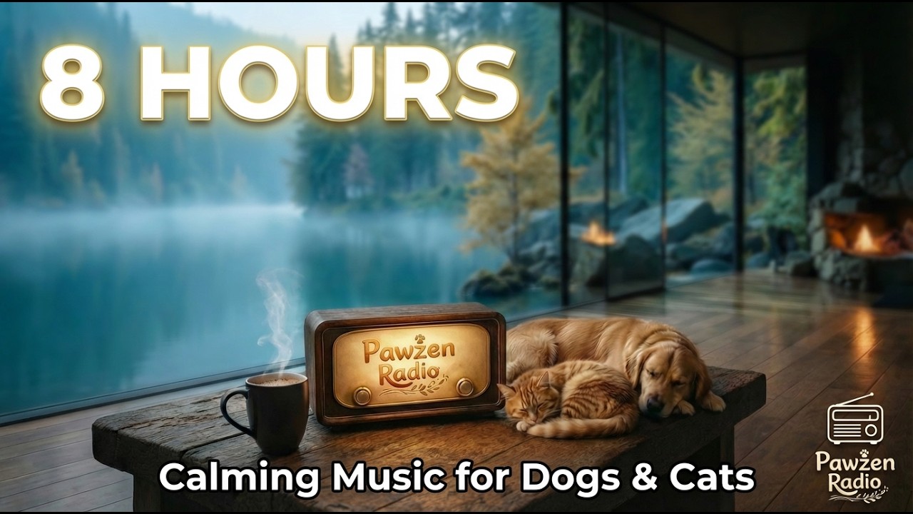 8 Hours Calming Music for Dogs & Cats 🐾 Relaxing Pet Sleep Sounds for Anxiety Relief