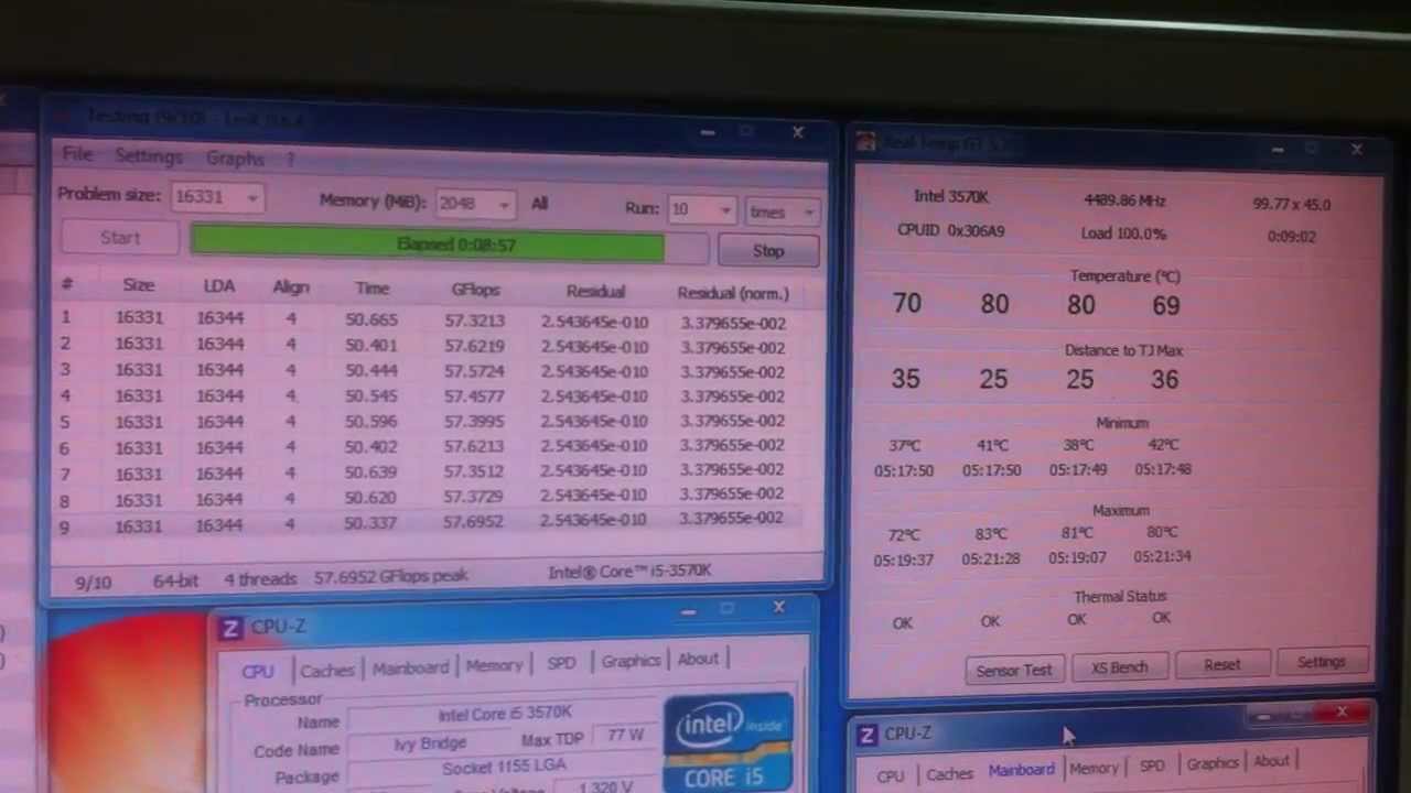 Deepcool NepTwin triple fan (1 fan Prolimatech Aluminium) stress LynX with i5-3570K @4.5GHz 1.35V