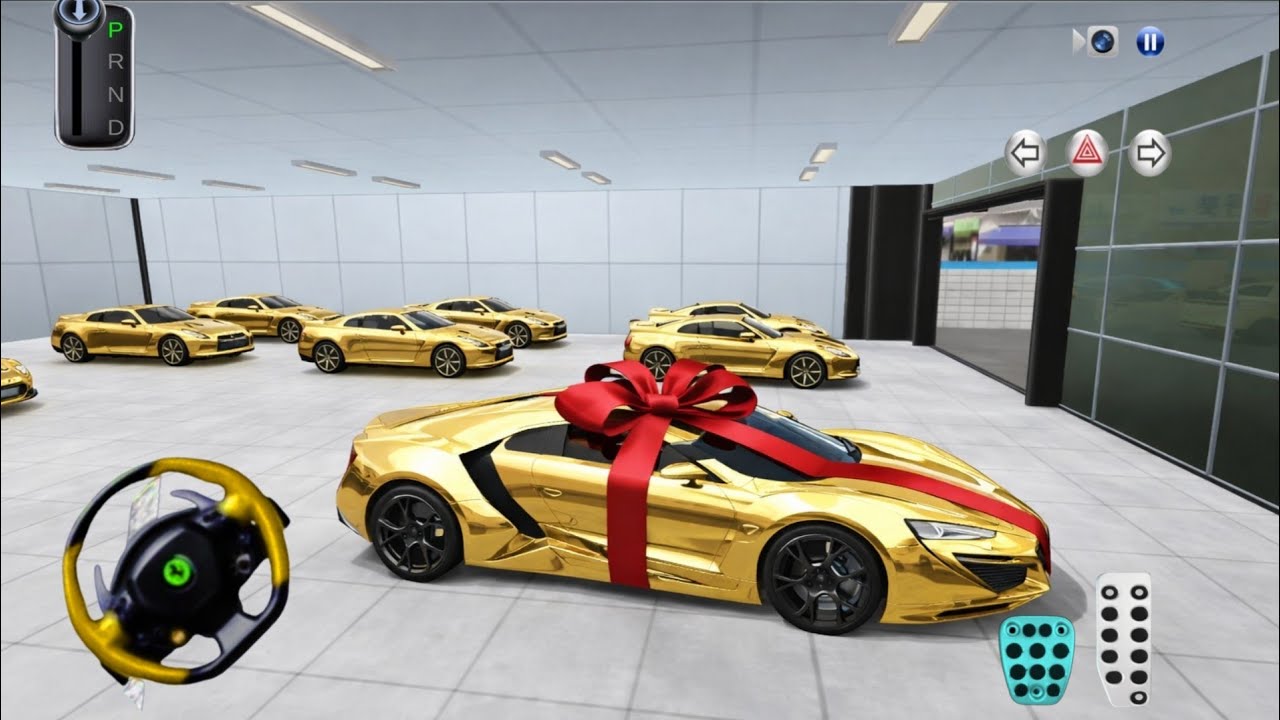 3D Driving Class – Golden Supercar Gift Edition in Luxury Showroom 😍🔥 | STRiET DRiVE 3Dx
