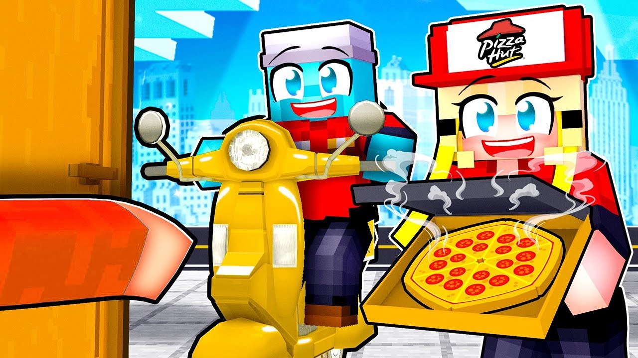 ARBEITEN als PIZZA LIEFERANTEN! ✿ Minecraft