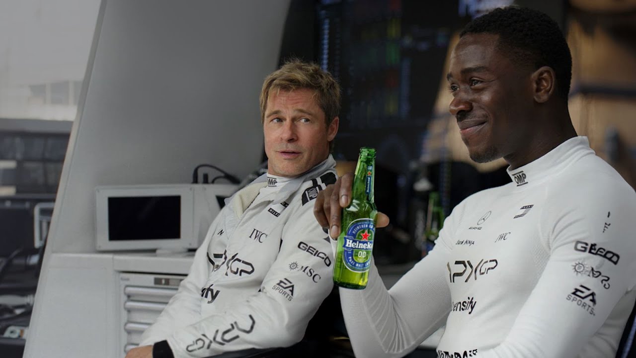Heineken 0.0 protagonista nel film 'F1' con Brad Pitt e Damson Idris