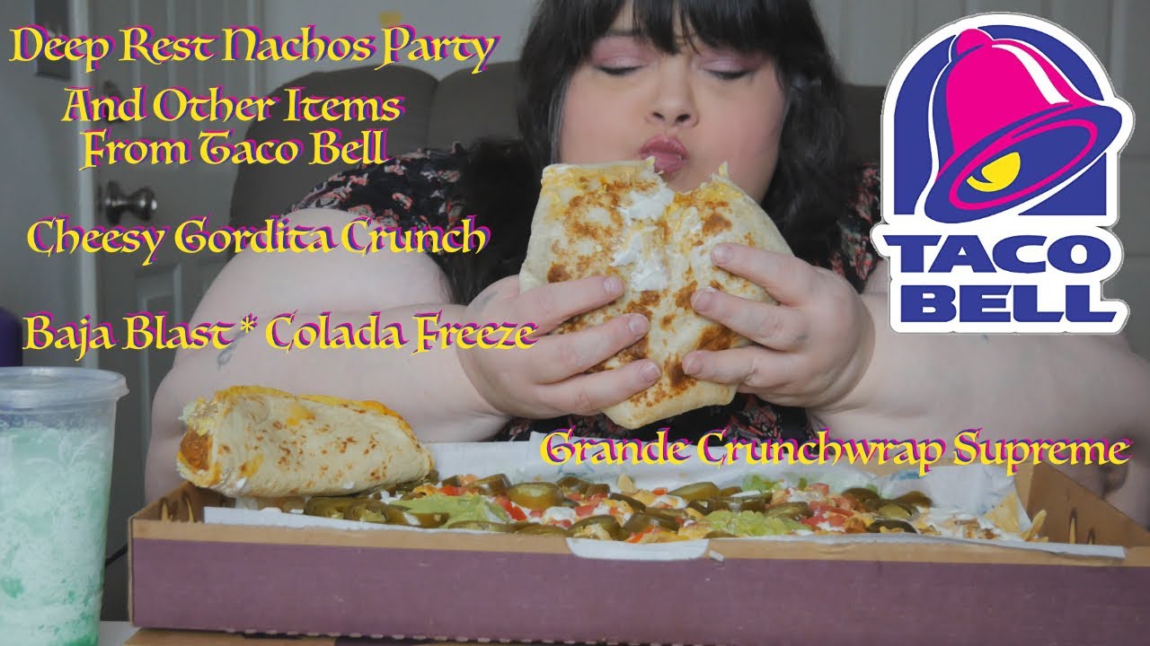 Deep Rest Nachos Party With Other Items from Taco Bell Mukbang
