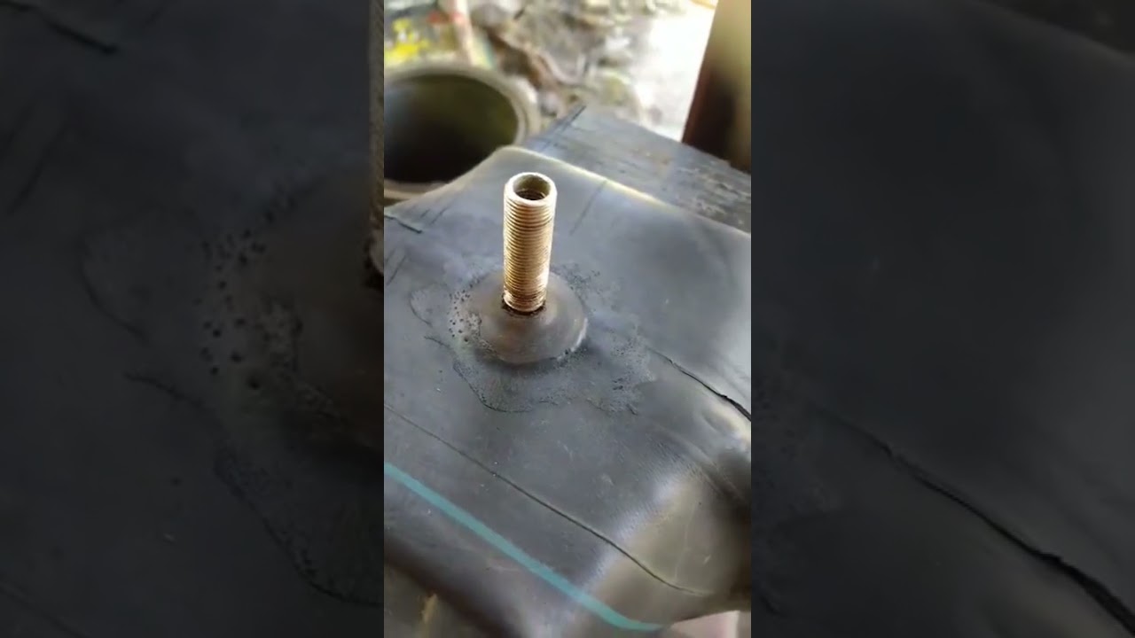 My homemade pneumatic vulcanizing machine for repairing tube air valve
