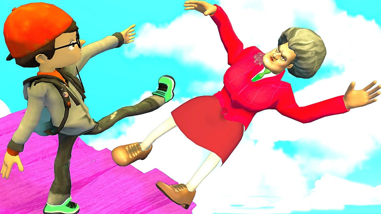 Scary Teacher 3D: Miss T vs Nick - Crazy Ragdoll Fails - [GMOD]