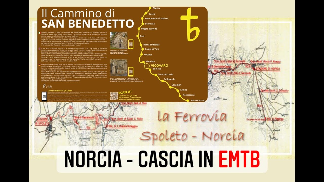 🚲 In mtb da norcia a cascia - exferrovia Spoleto-Norcia & Cammino di San benedetto Santa Rita