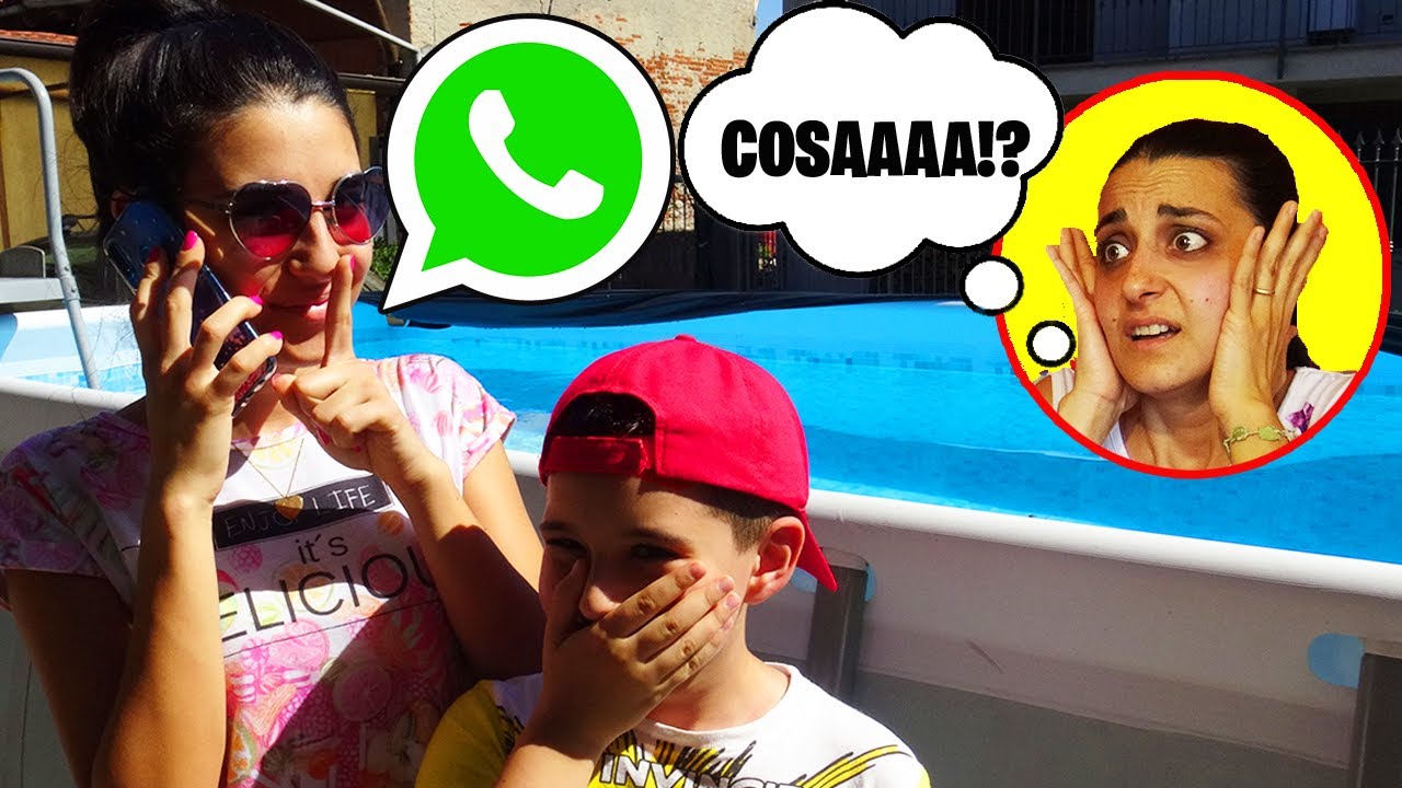 SCHERZO TELEFONICO A MAMMA: LA PISCINA È ESPLOSA!! *si è arrabbiata*