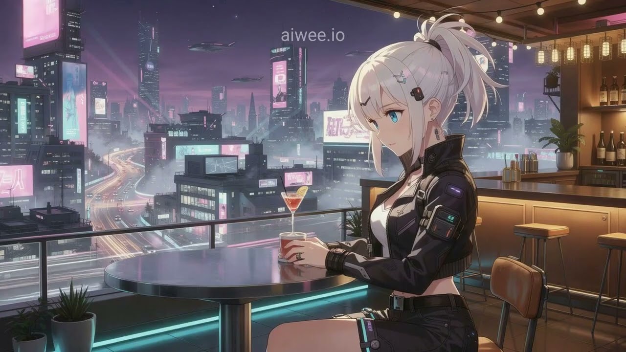 Cyberpunk Night Chill: neon city vibes synthwave lofi [90 MINUTES] ☼ #lofi #work