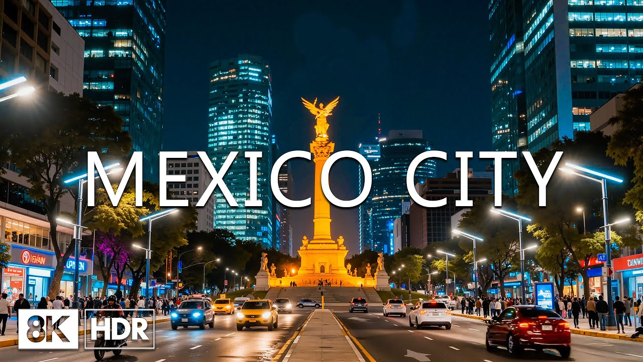 Mexico City 2026 8K 🇲🇽 Iconic Reforma Skyline, Dazzling Angel Monument & Ultra-Modern Urban Design