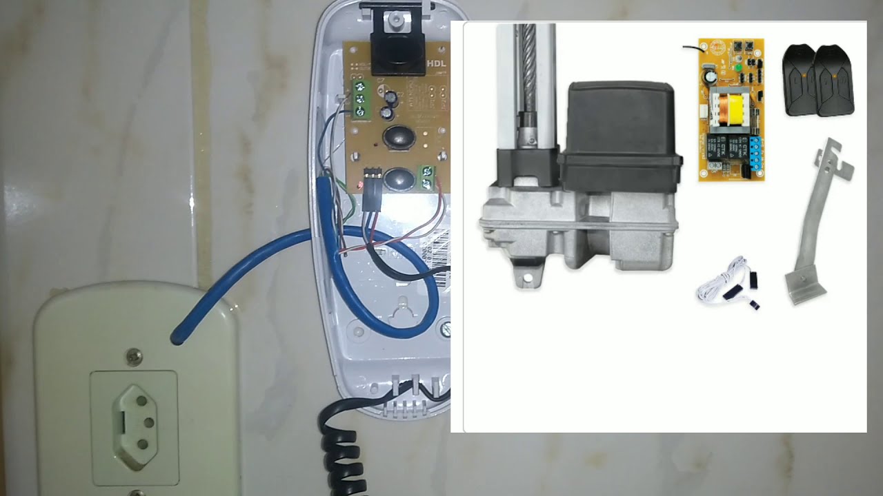 Como instalar portão basculante com motor ppa com interfone eletrônico HDL