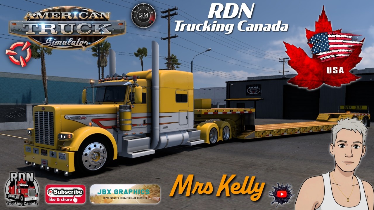 American Truck Simulator RDN Trucking Canada Mrs. Kelly 1st Test Video Brownsville TX to San Antonio