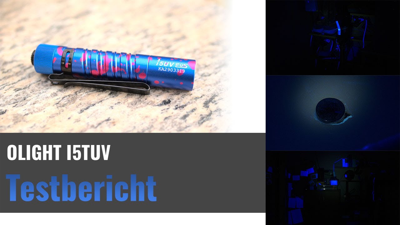 Olight UV-Taschenlampe I5TUV im Test - UV-Licht, was leuchtet da so alles?