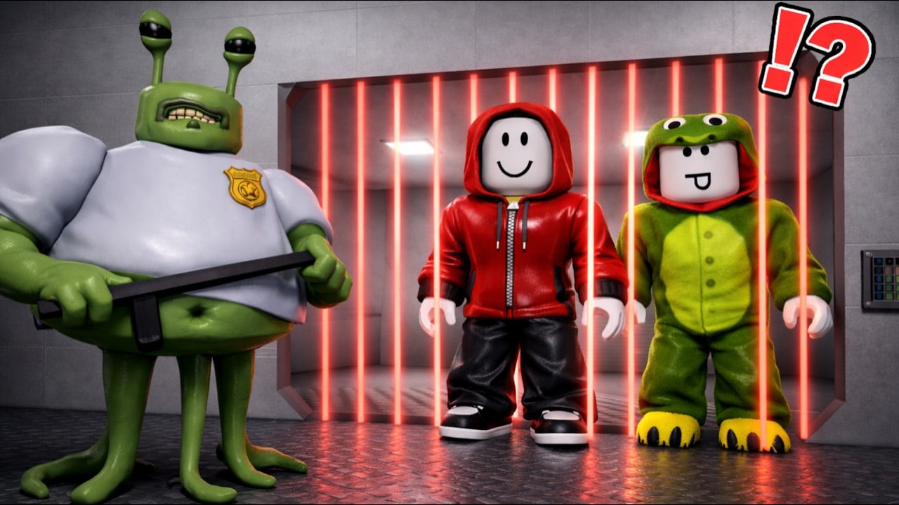 Mikey and JJ Escaped ALIEN BARRY in ROBLOX !? (Maizen) 👽🔥