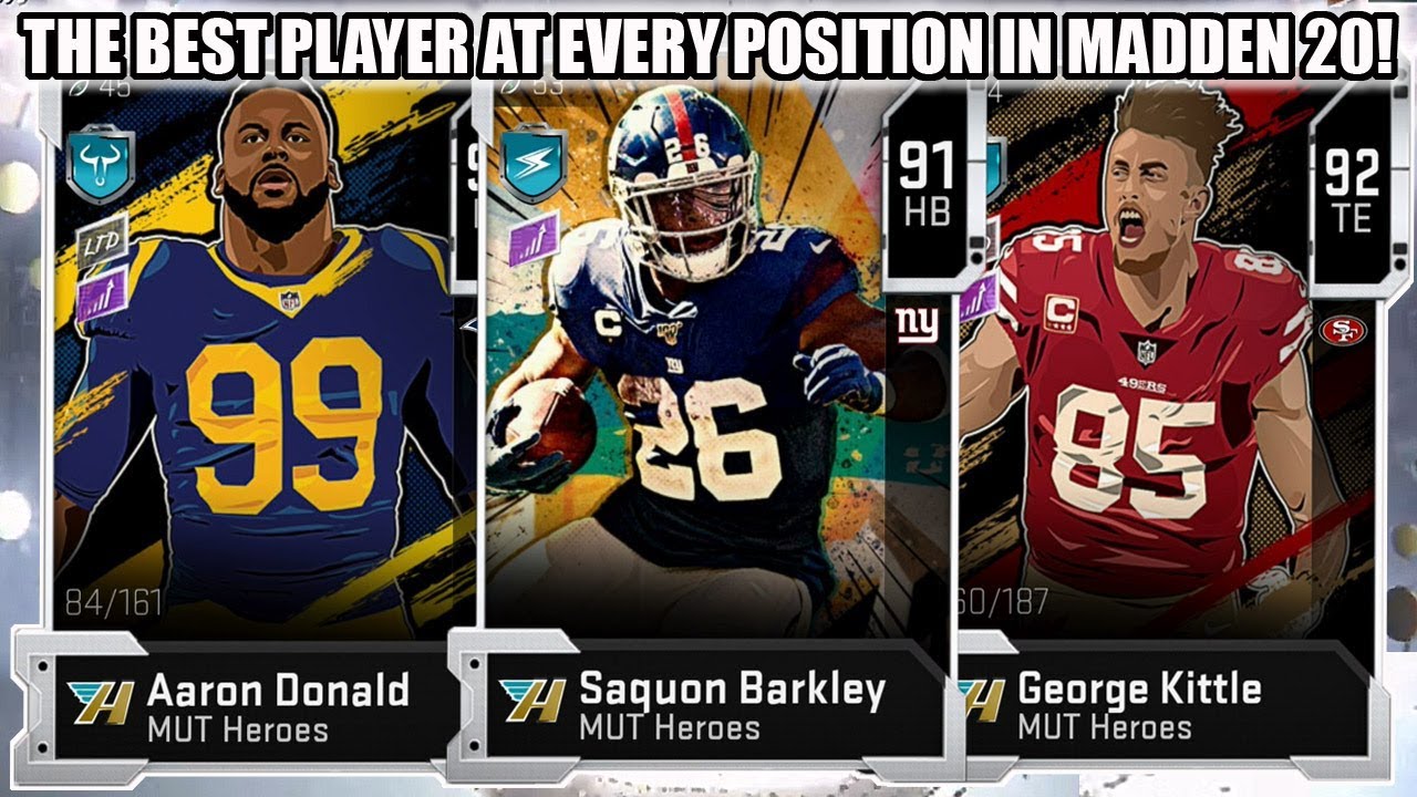THE BEST PLAYER AT EVERY POSITION IN MADDEN 20 ULTIMATE TEAM! | MADDEN 20 ULTIMATE TEAM