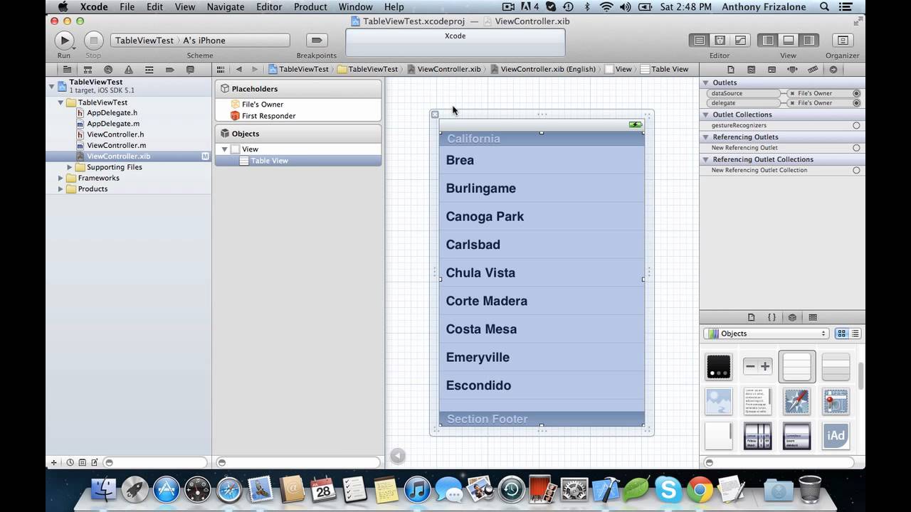 iOS Tutorial - Table View (UITableView)