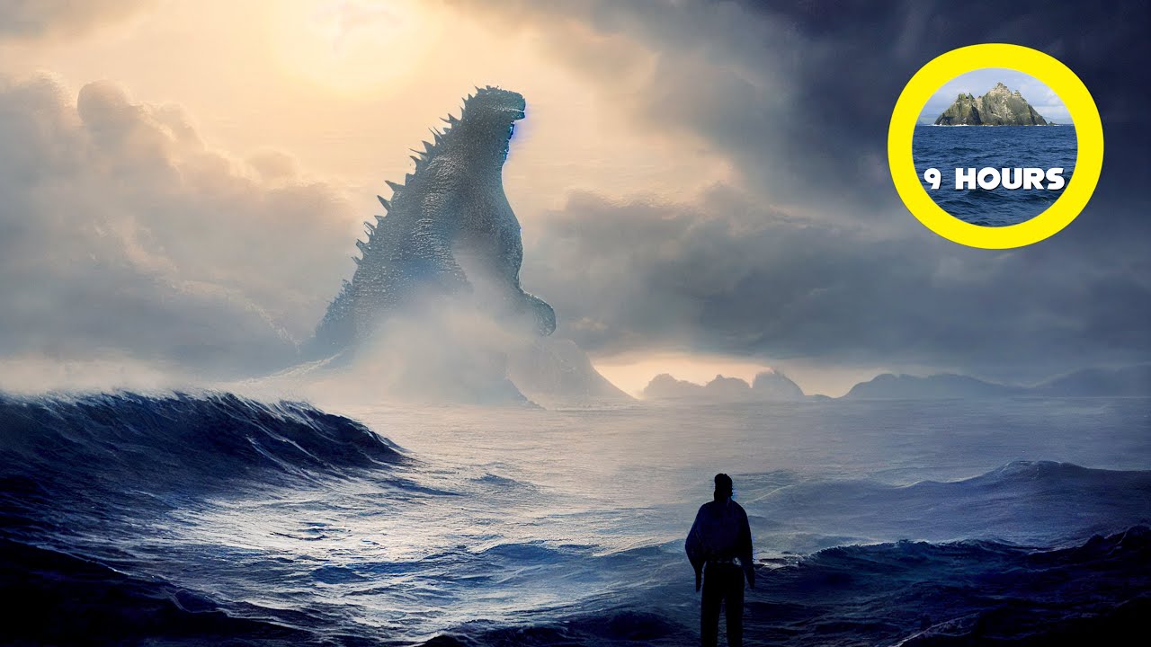RAIN & WIND SOUNDS | Godzilla ROARS Every Hour 🕒
