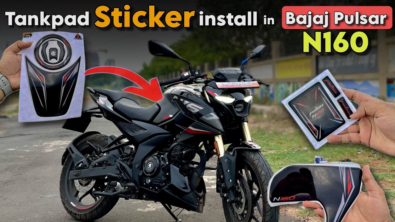 Bajaj Pulsar N160 Tank pad Sticker Installation | Drive Holix