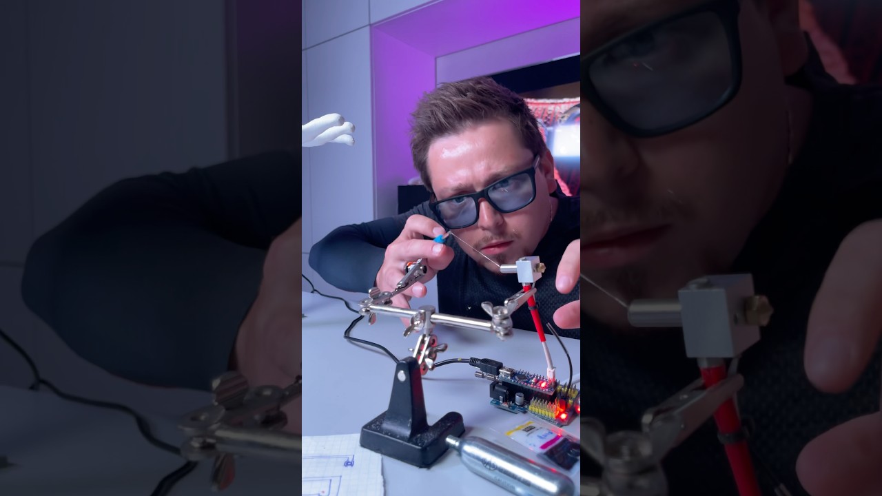 Real web shooter on CO2 #spiderman #marvel #spidermannowayhome #tonystark #webshooter