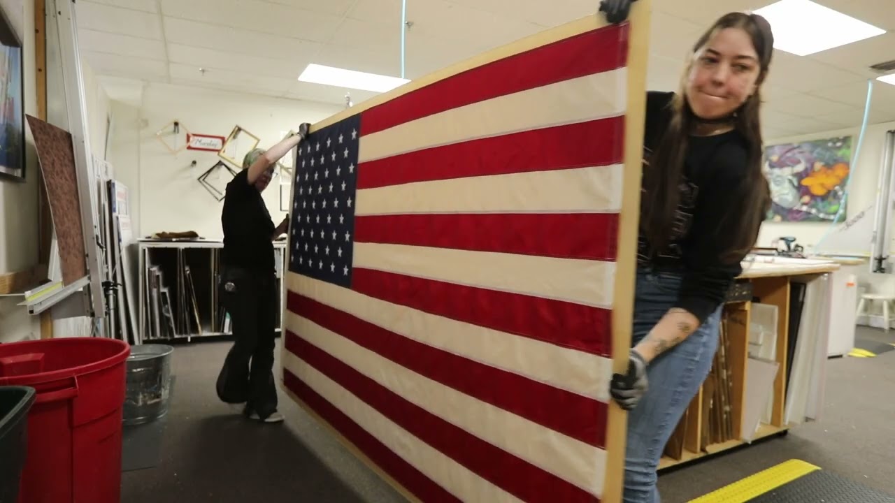 Behind the Lens ( Framing a huge American Flag)