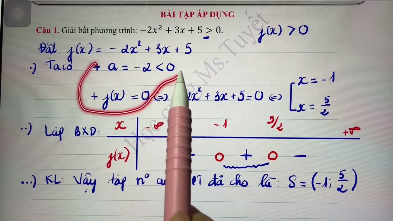 Toán 10. CĐ3. T14.GIẢI BẤT PHƯƠNG TRÌNH BẬC HAI MỘT ẨN