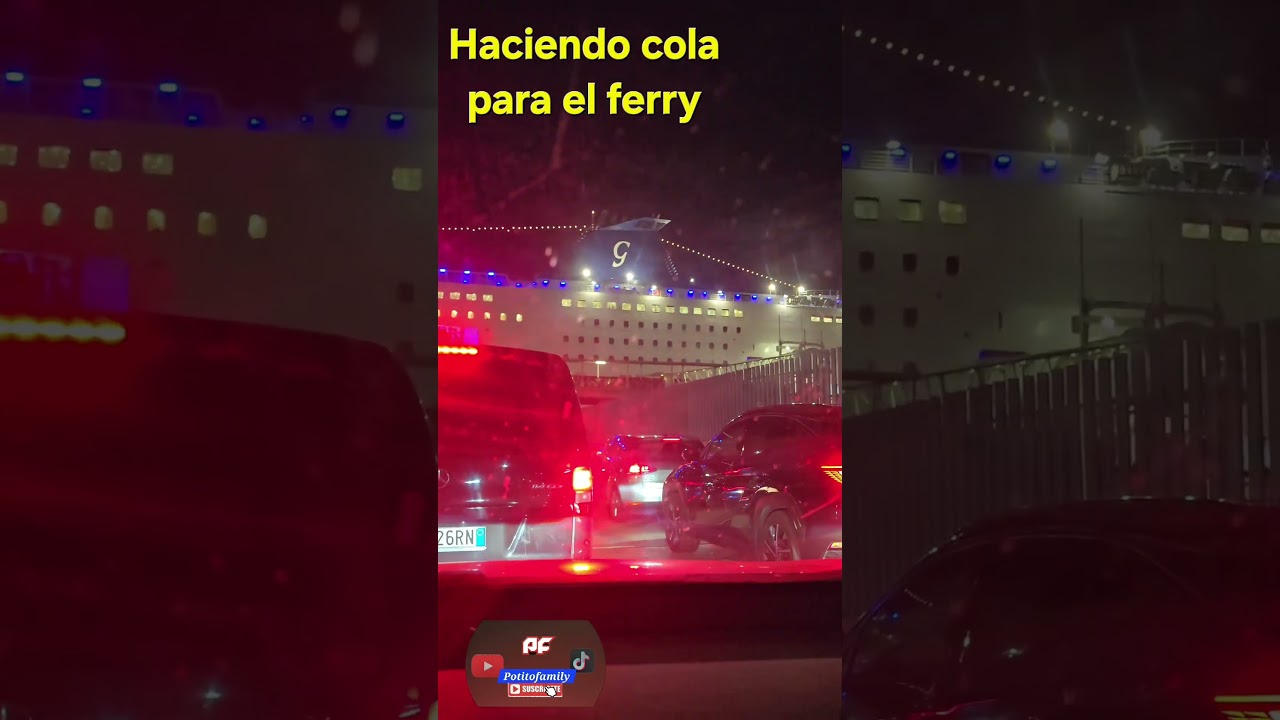 embarcando en el ferry