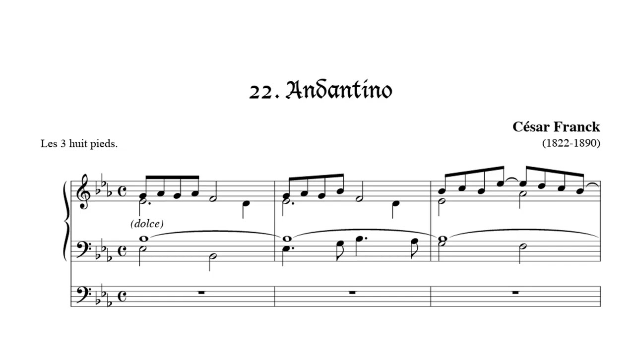 César Franck - Andantino en Mib  n.22 (Pièces posthumes)