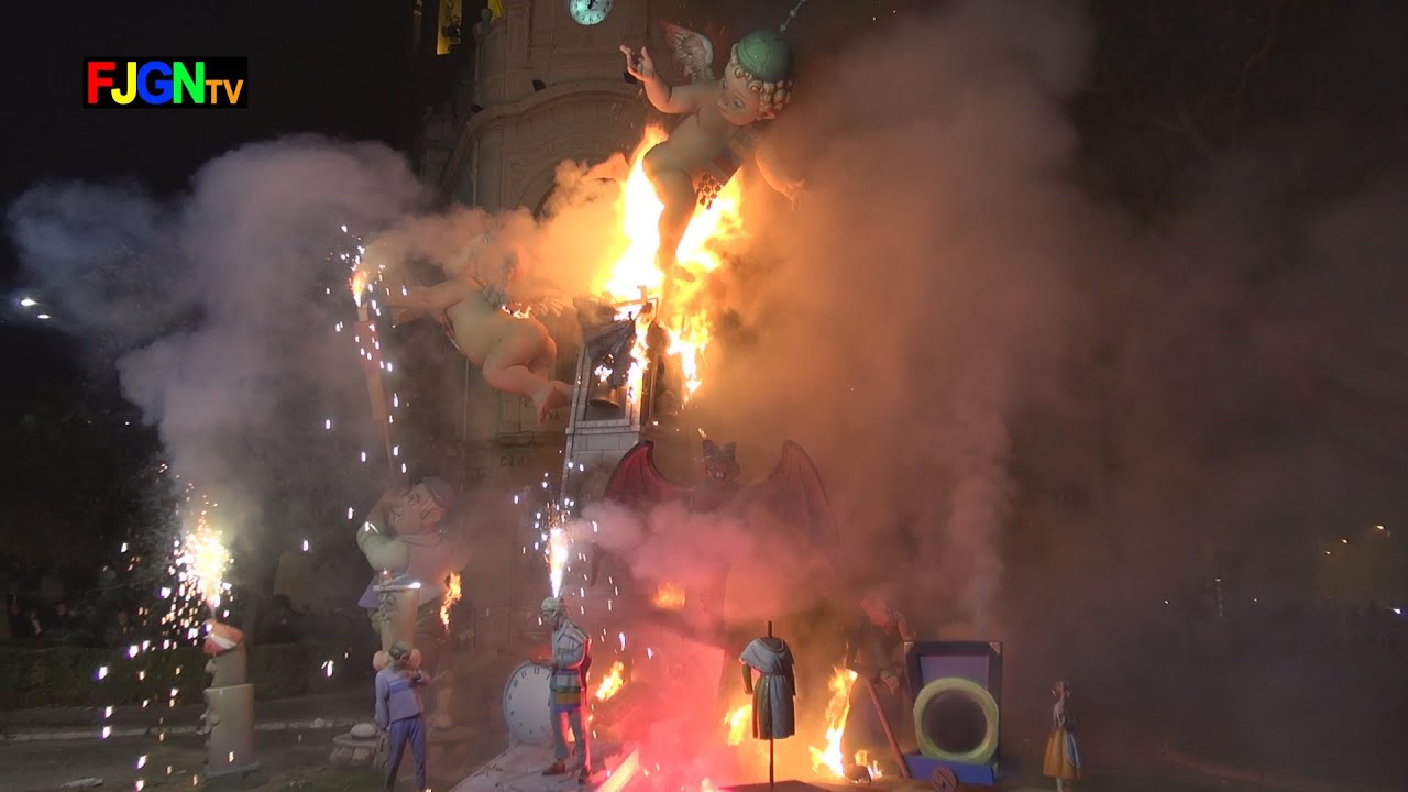 Crema Fallas 2014 - Falla Plaça Chicharro - Burriana (19-03-2014)