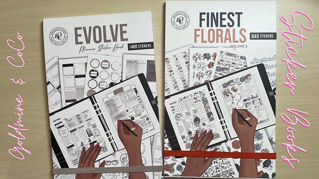 Sticker Book Flip Through | Evolve & Finest Florals Vol. 1 | @goldmineandcoco  | Just Joia