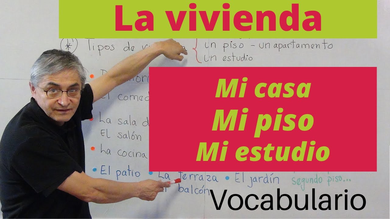 La vivienda y las habitaciones: vocabulario español