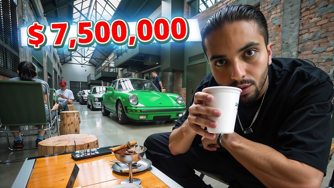 افخم محل قهوة في الصين ☕ 20 سيارة داخل المحل 😲