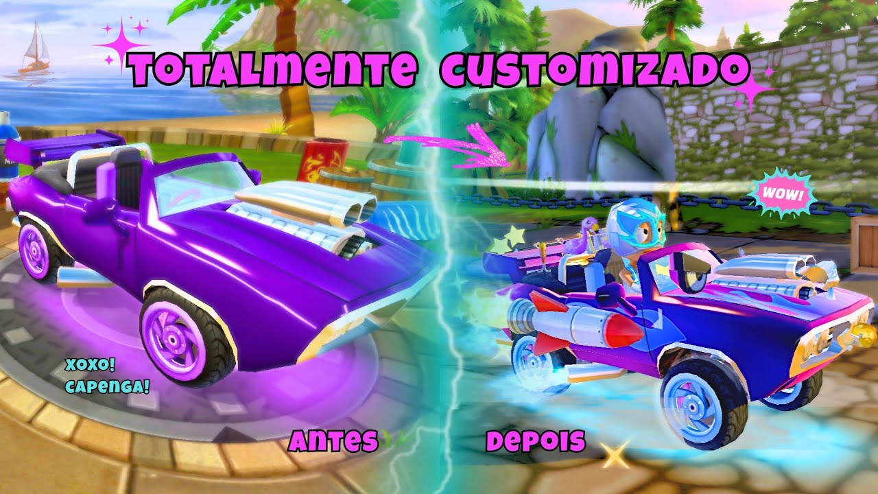 CUSTOMIZAÇÃO:GASTEI 750 GEMAS NESSE CARRO!💎🥲😱-Beach buggy racing2 #brasilbeachbuggyracing2 #gemas 