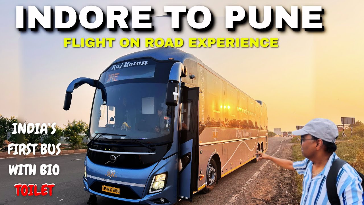 INDORE TO PUNE  BUS JOURNEY IN RAJRATAN VOLVO SLX #busjourney #bustravel #volvobus #travelvlog
