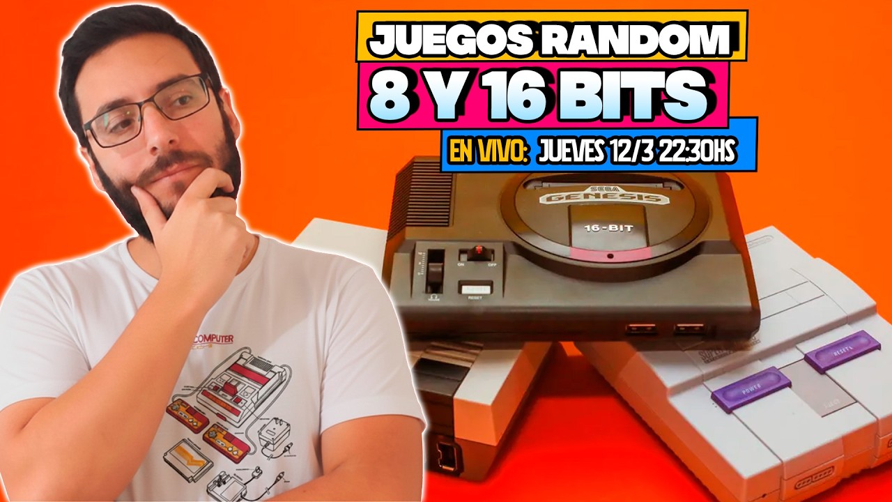 Jugamos videojuegos de 8 y 16 bits que ustedes elijan!