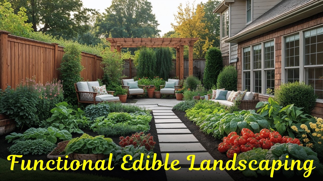 Functional Yard Landscaping Designs with Edible Garden | Productive Beautiful Yards