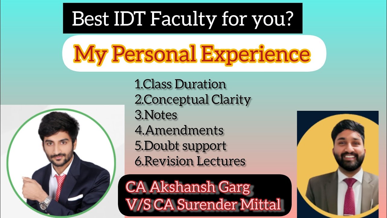 Who is the best faculty for CA Final Indirect Tax?|My Experience and views