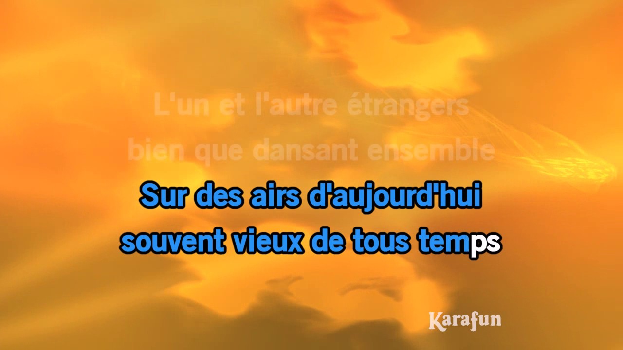 Karaoké Les plaisirs démodés (Dansons joue contre joue) - Charles Aznavour *