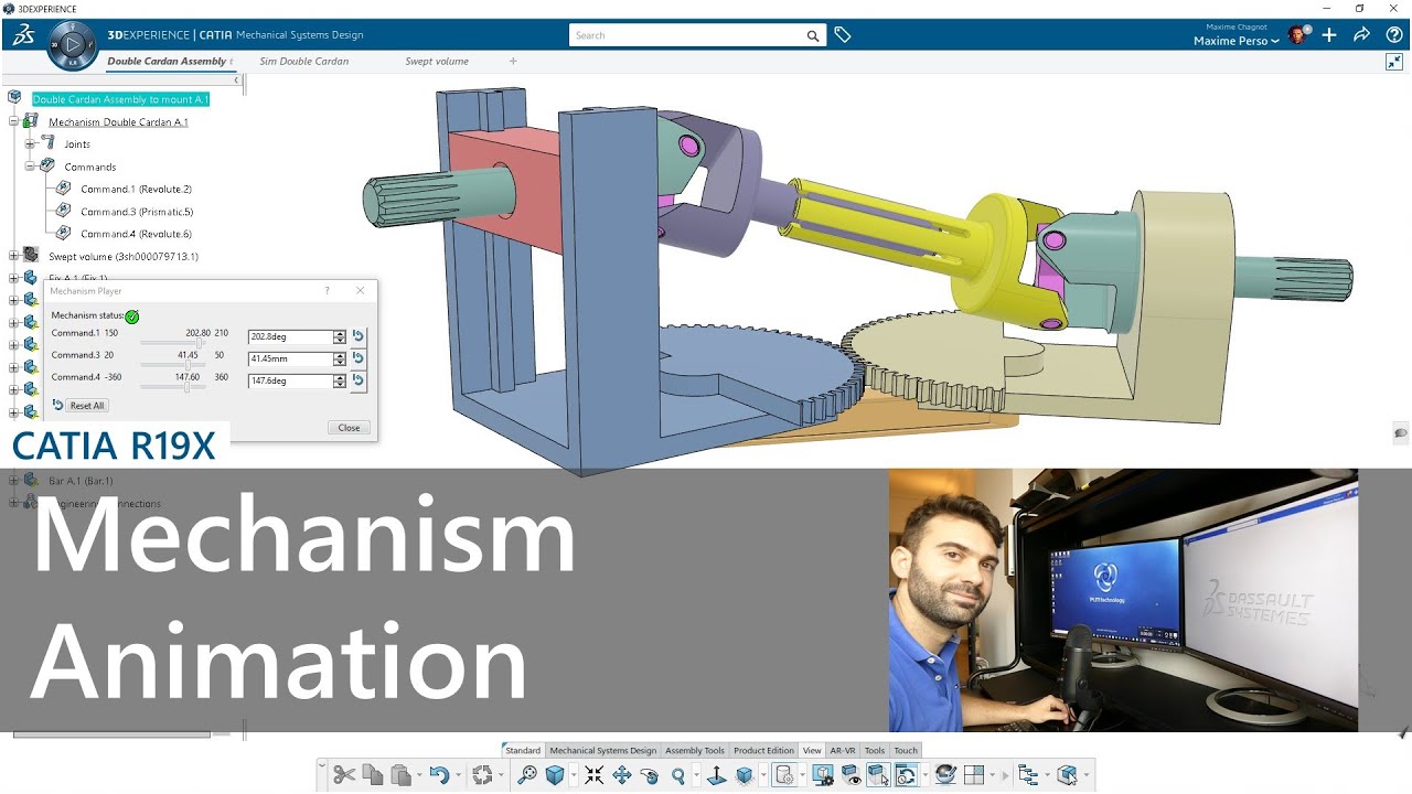 Анимация механизмов - CATIA 3DExperience R19x