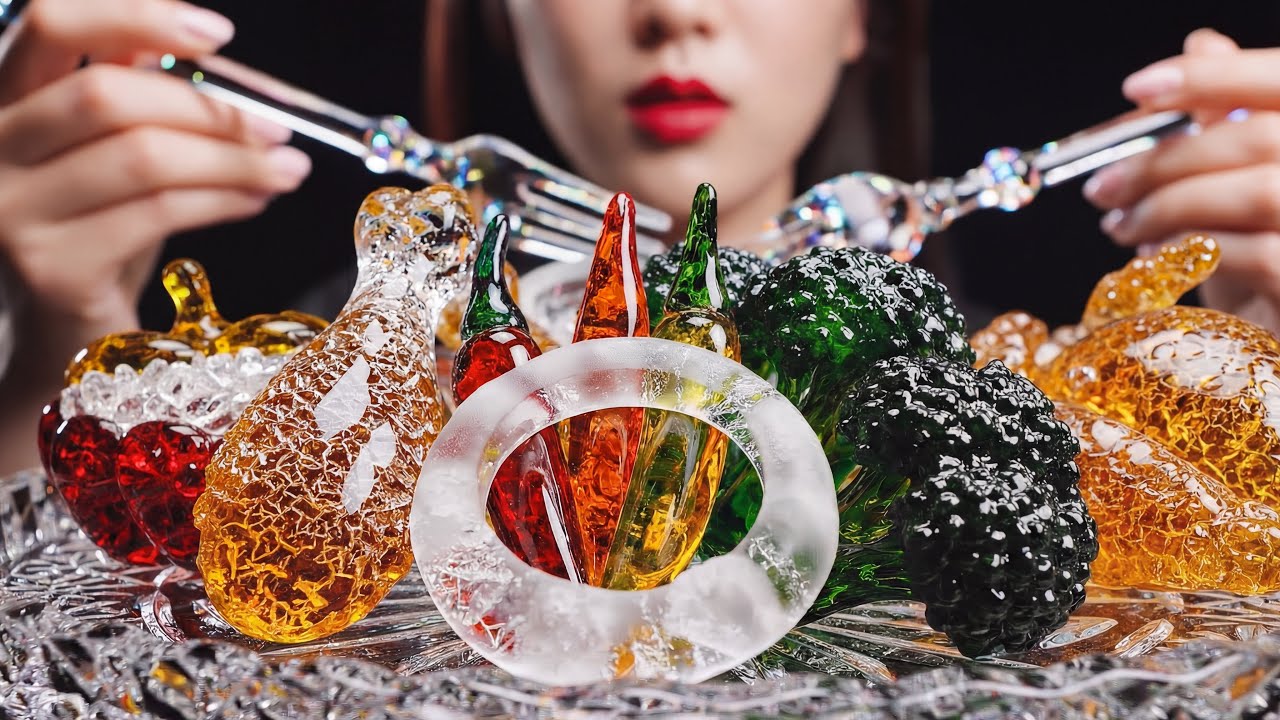 Making Crispy Glass Foods- But Made of GLASS 100%| with Glass Ingredients✨ Satisfying ASMR Cooking