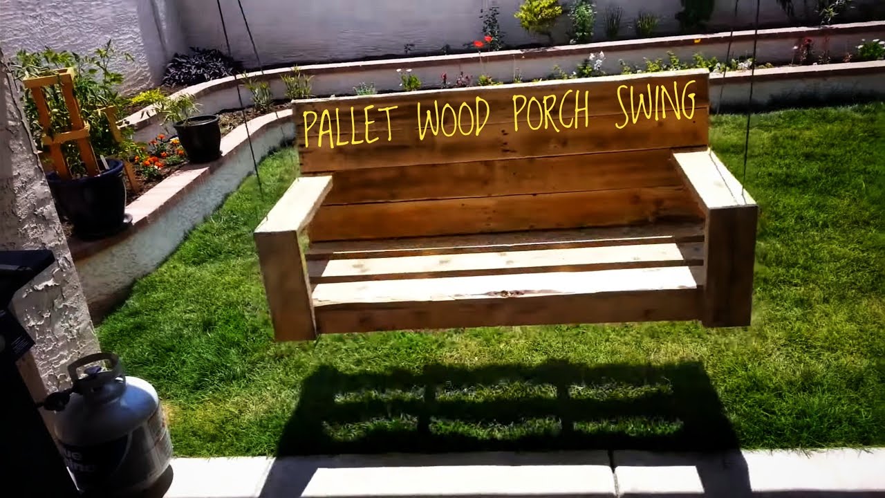 Porch Swing Made From Old Pallet Wood #palletwood #porchswing #DIY